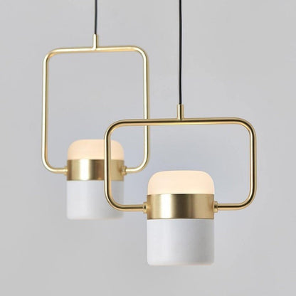 Adjustable Frosted Glass Pendant Ceiling Light