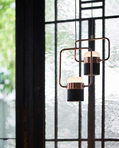 Adjustable Frosted Glass Pendant Ceiling Light