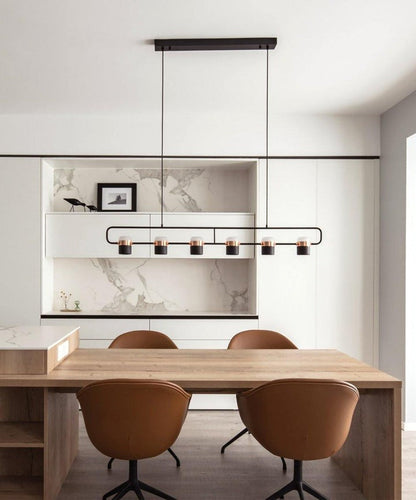 Adjustable Frosted Glass Pendant Ceiling Light