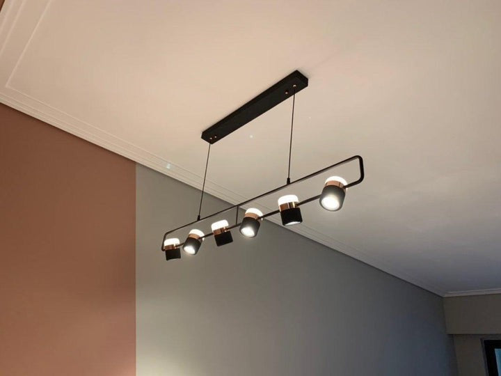 Adjustable Frosted Glass Pendant Ceiling Light