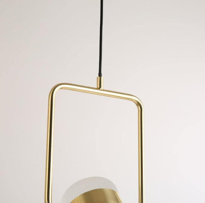 Adjustable Frosted Glass Pendant Ceiling Light