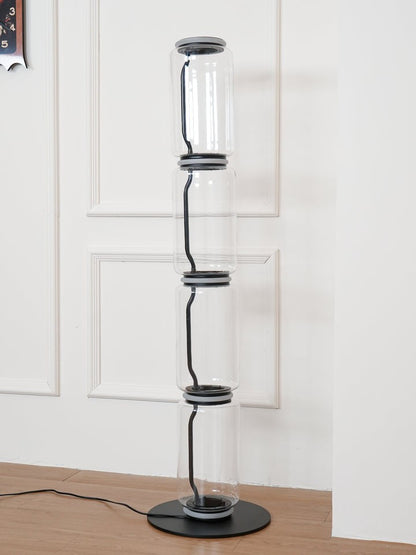 Adjustable Hand-Blown Glass LED Floor Lamp