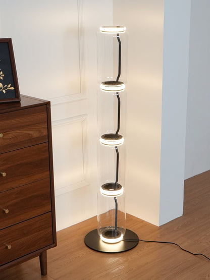 Adjustable Hand-Blown Glass LED Floor Lamp