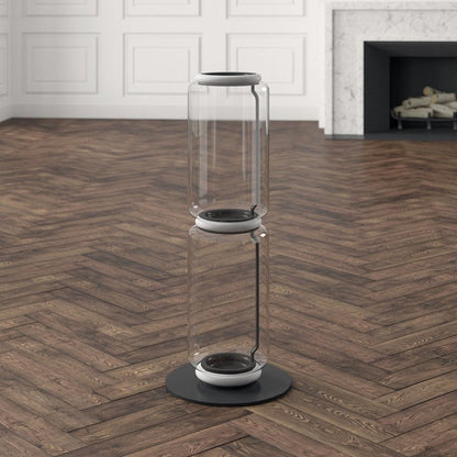 Adjustable Hand-Blown Glass LED Floor Lamp