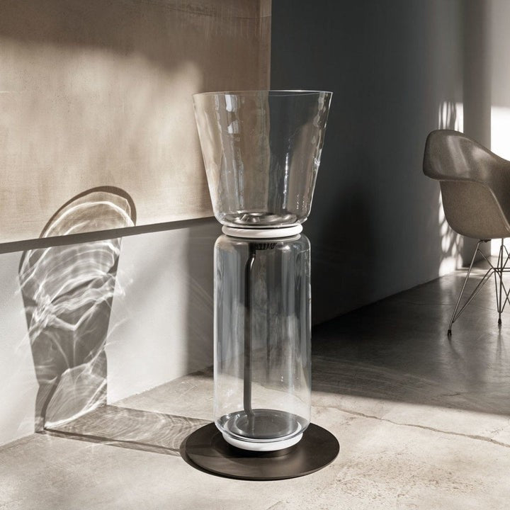 Adjustable Hand-Blown Glass LED Floor Lamp