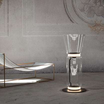 Adjustable Hand-Blown Glass LED Floor Lamp