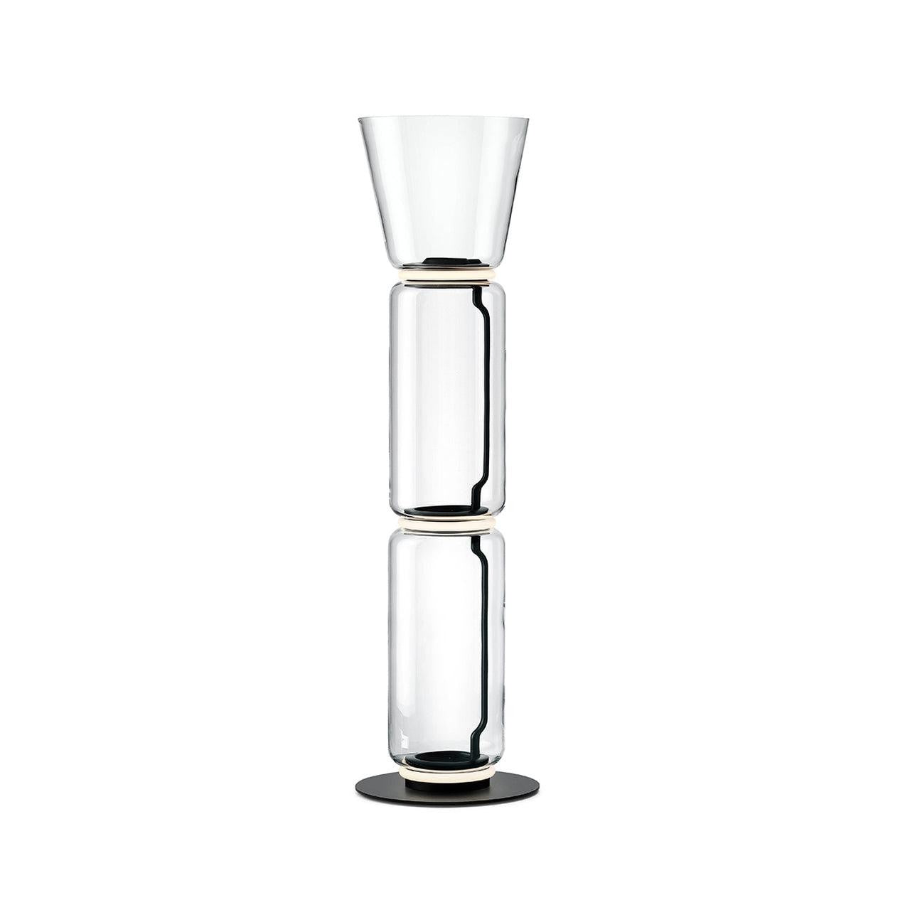 Adjustable Hand-Blown Glass LED Floor Lamp