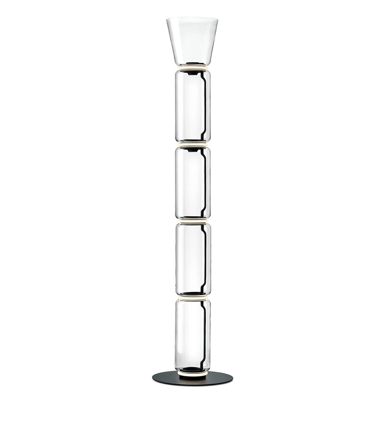 Adjustable Hand-Blown Glass LED Floor Lamp