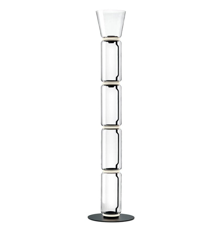 Adjustable Hand-Blown Glass LED Floor Lamp
