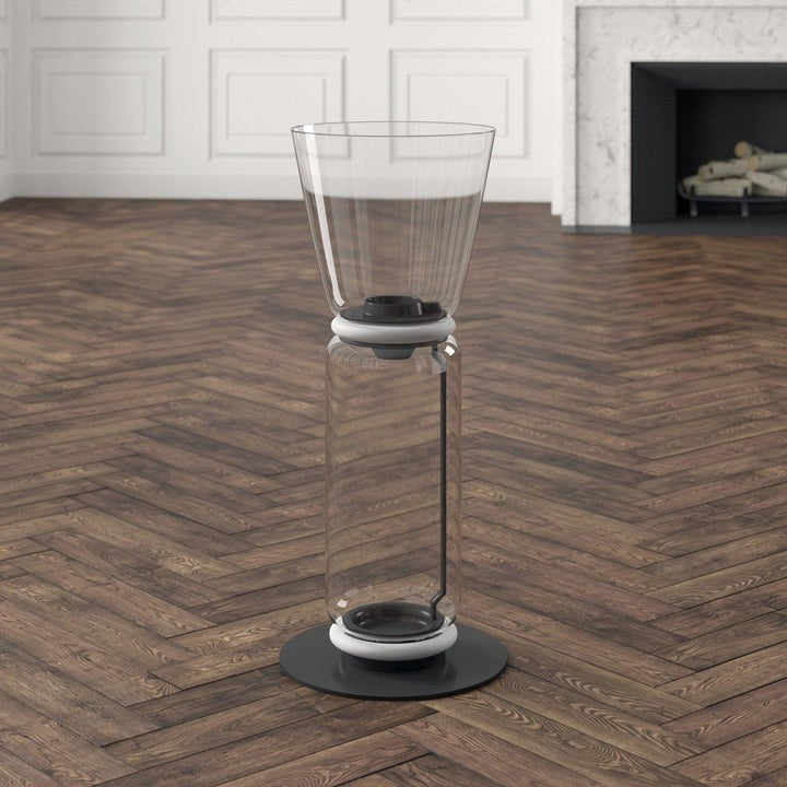 Adjustable Hand-Blown Glass LED Floor Lamp