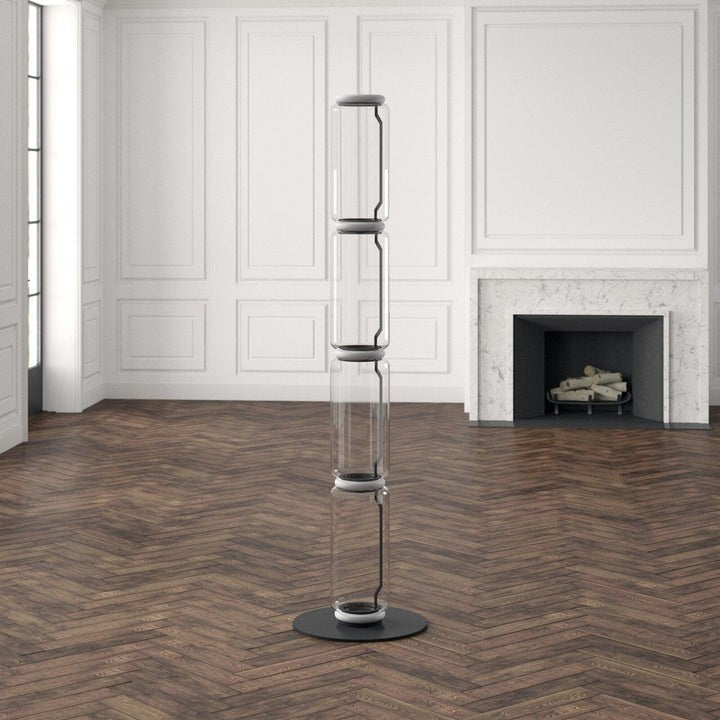 Adjustable Hand-Blown Glass LED Floor Lamp