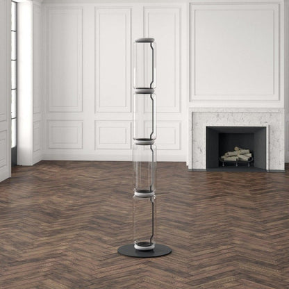 Adjustable Hand-Blown Glass LED Floor Lamp