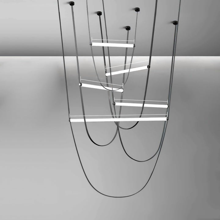 Adjustable Leather Belt LED Pendant Light