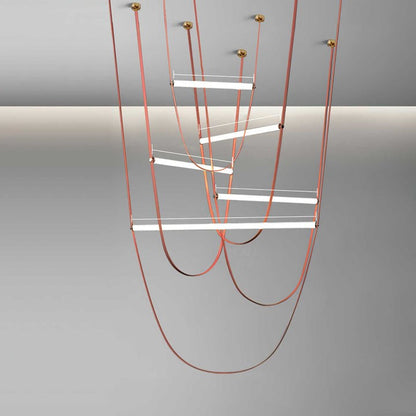 Adjustable Leather Belt LED Pendant Light