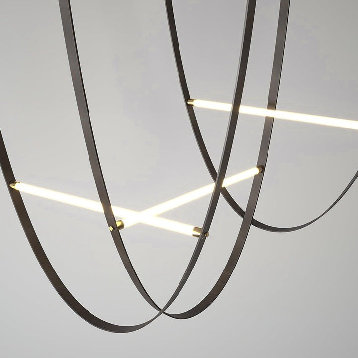 Adjustable Leather Belt LED Pendant Light