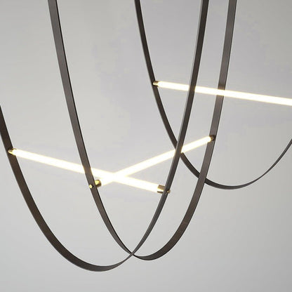 Adjustable Leather Belt LED Pendant Light