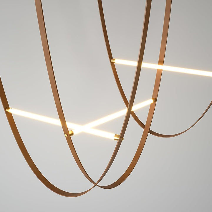 Adjustable Leather Belt LED Pendant Light