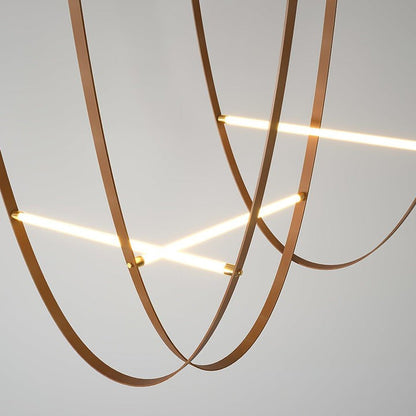 Adjustable Leather Belt LED Pendant Light