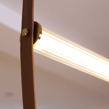 Adjustable Leather Belt LED Pendant Light