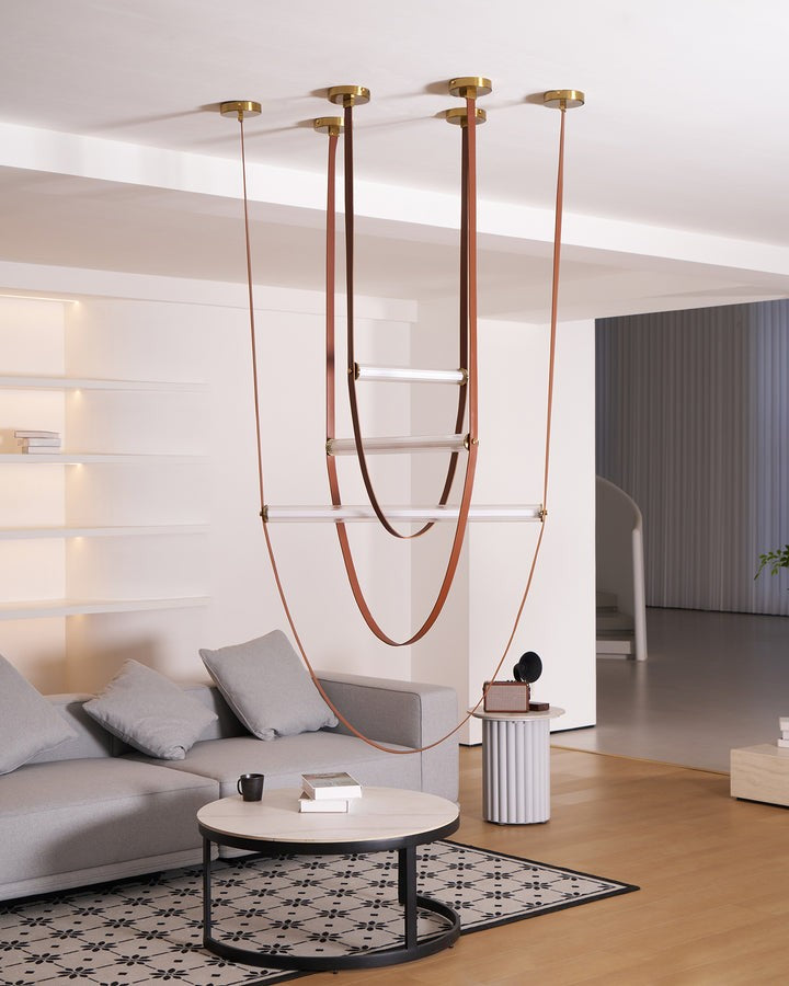Adjustable Leather Belt LED Pendant Light