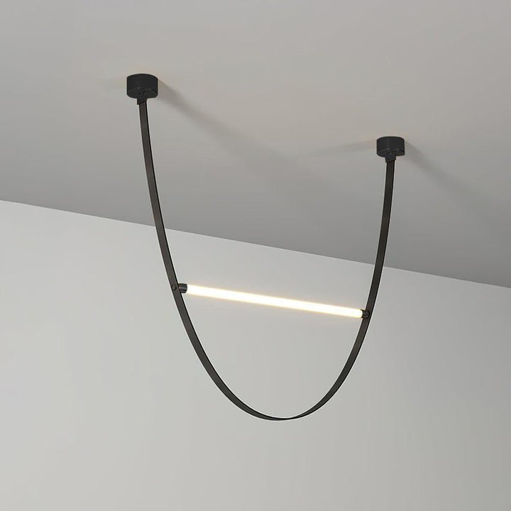 Adjustable Leather Belt LED Pendant Light