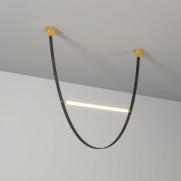Adjustable Leather Belt LED Pendant Light