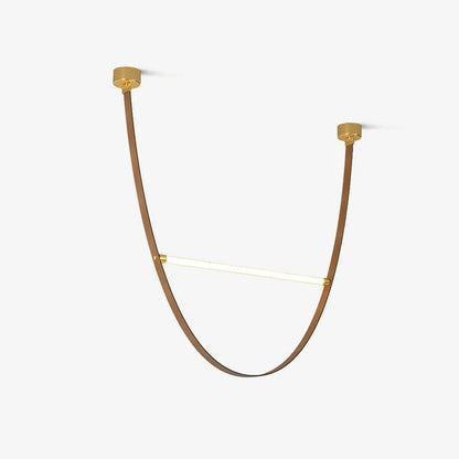 Adjustable Leather Belt LED Pendant Light