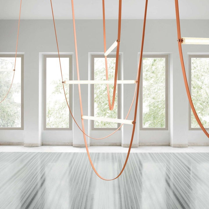 Adjustable Leather Belt LED Pendant Light