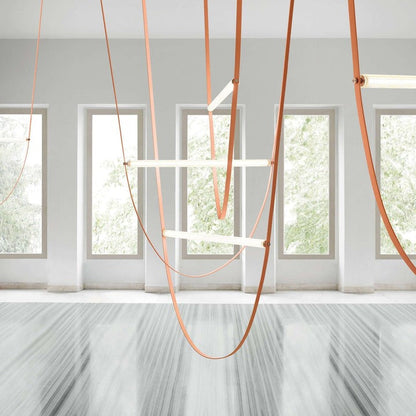 Adjustable Leather Belt LED Pendant Light