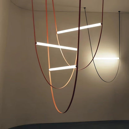 Adjustable Leather Belt LED Pendant Light