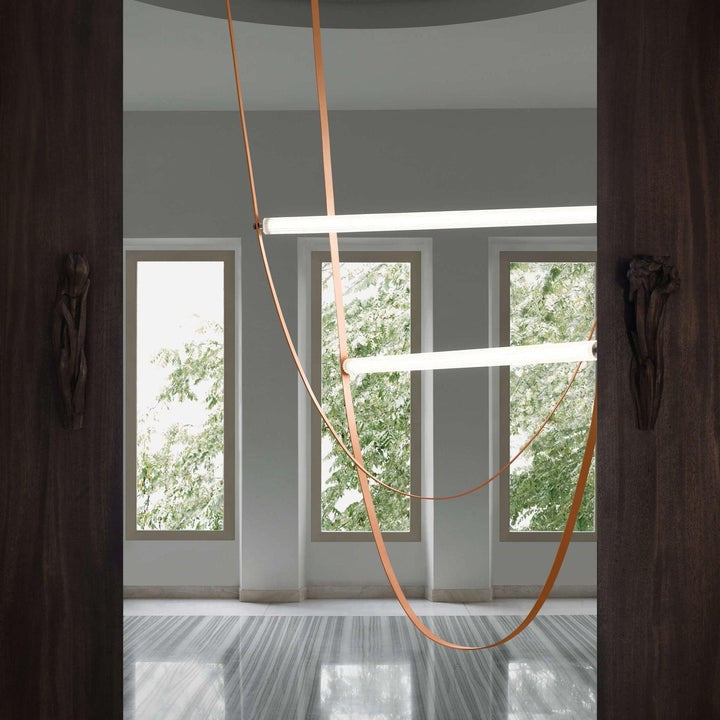Adjustable Leather Belt LED Pendant Light