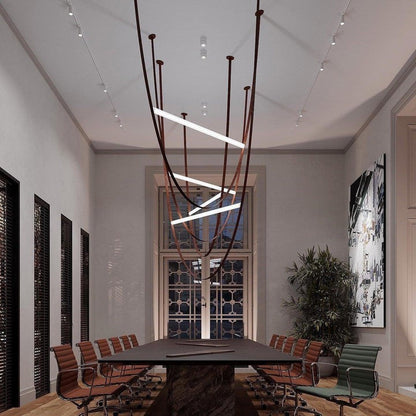 Adjustable Leather Belt LED Pendant Light