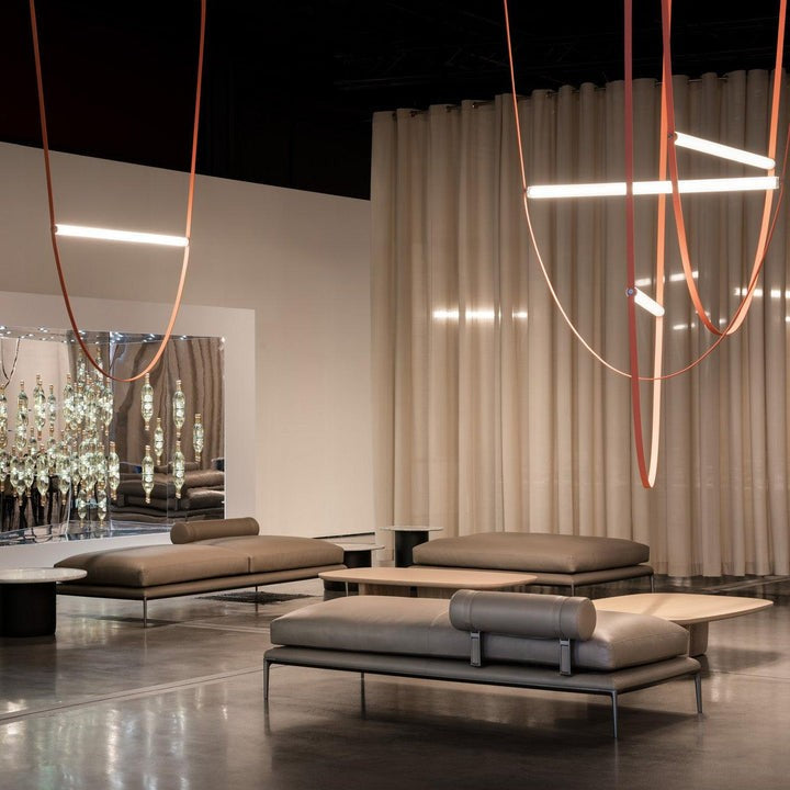 Adjustable Leather Belt LED Pendant Light