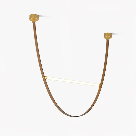 Adjustable Leather Belt LED Pendant Light