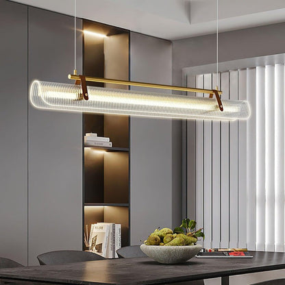 Adjustable LED Acrylic Linear Chandelier Pendant Light