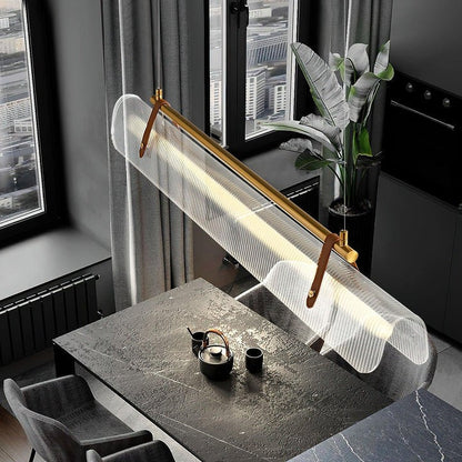Adjustable LED Acrylic Linear Chandelier Pendant Light