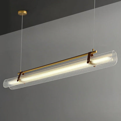 Adjustable LED Acrylic Linear Chandelier Pendant Light