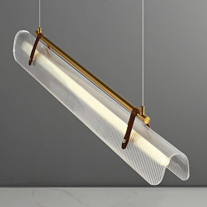 Adjustable LED Acrylic Linear Chandelier Pendant Light