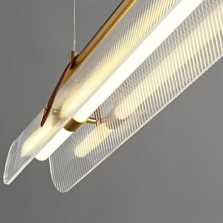 Adjustable LED Acrylic Linear Chandelier Pendant Light