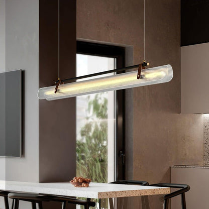 Adjustable LED Acrylic Linear Chandelier Pendant Light