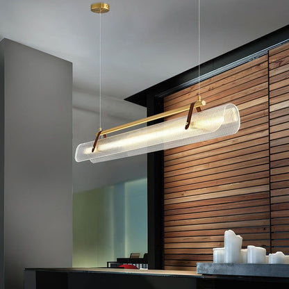 Adjustable LED Acrylic Linear Chandelier Pendant Light