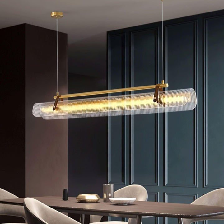 Adjustable LED Acrylic Linear Chandelier Pendant Light