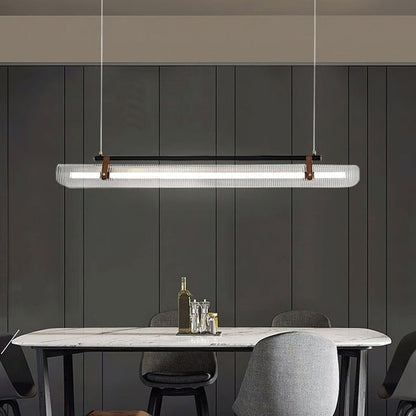 Adjustable LED Acrylic Linear Chandelier Pendant Light