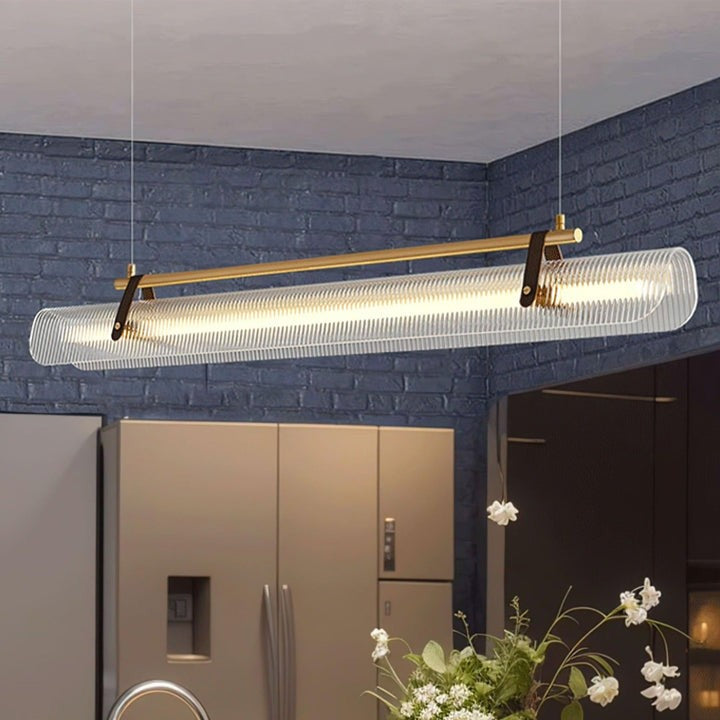 Adjustable LED Acrylic Linear Chandelier Pendant Light