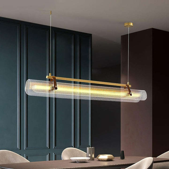 Adjustable LED Acrylic Linear Chandelier Pendant Light