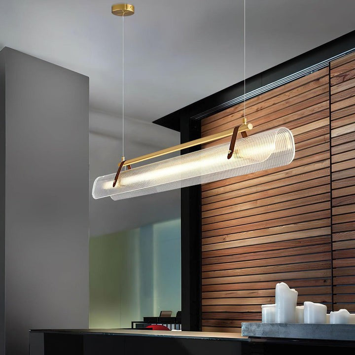 Adjustable LED Acrylic Linear Chandelier Pendant Light