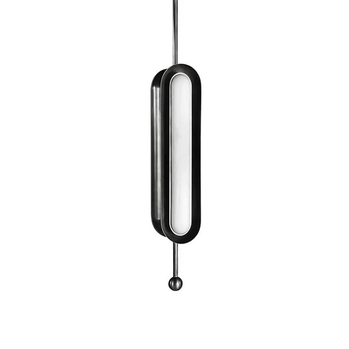 Adjustable LED Capsule Chandelier in Gold with Frosted Glass