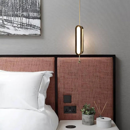 Adjustable LED Capsule Chandelier in Gold with Frosted Glass