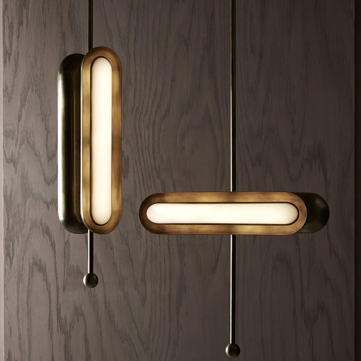 Adjustable LED Capsule Chandelier in Gold with Frosted Glass
