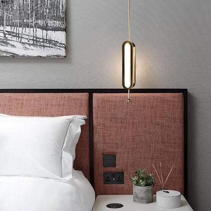 Adjustable LED Capsule Chandelier in Gold with Frosted Glass